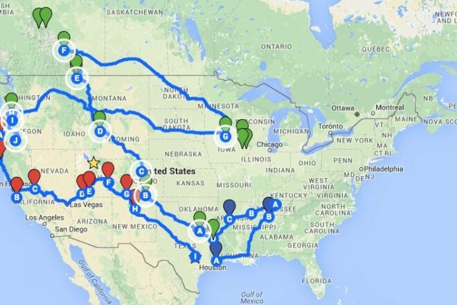 map of iowa travels