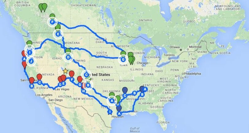 map of iowa travels