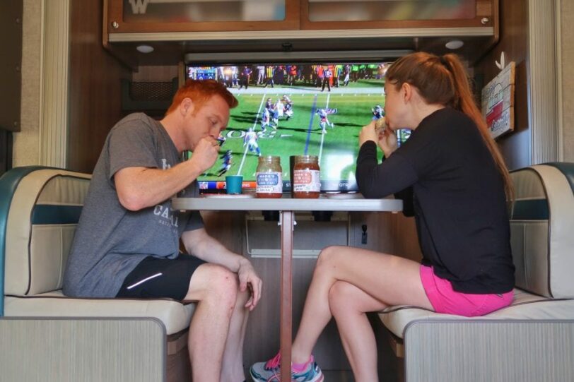 Large TV in our RV