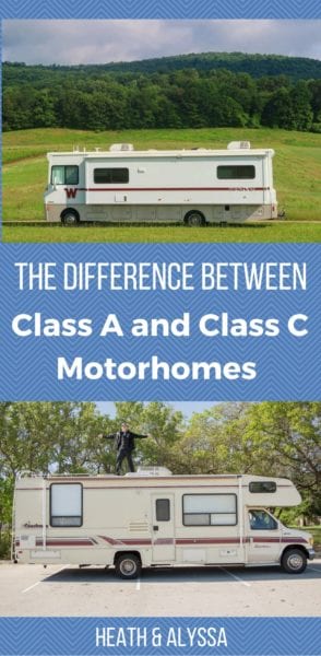 The difference between class a and class c motorhomes