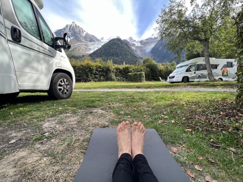 french campground views campervan campsite france